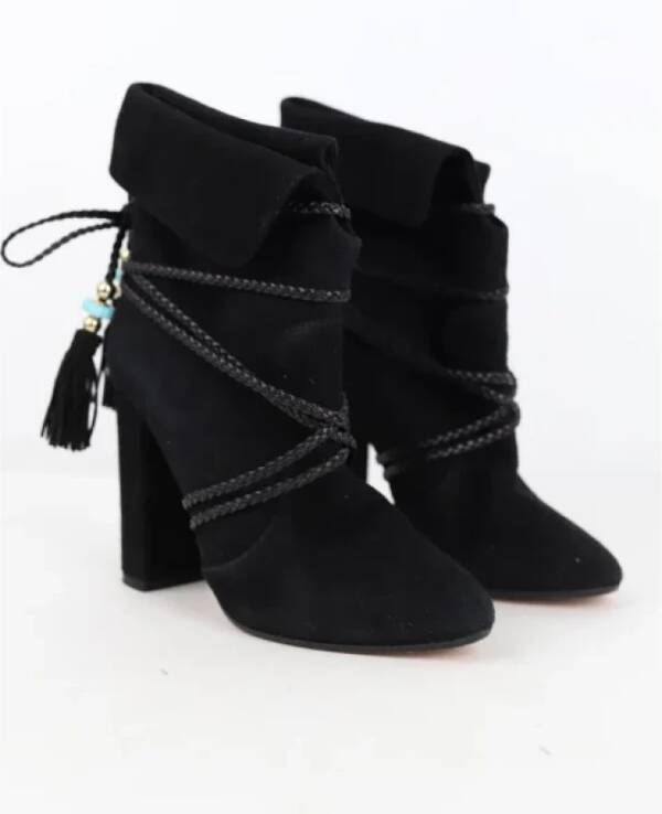 Aquazzura Pre-owned Leather boots Black Dames