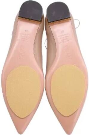 Aquazzura Pre-owned Leather flats Beige Dames