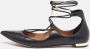 Aquazzura Pre-owned Leather flats Black Dames - Thumbnail 2