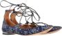 Aquazzura Pre-owned Leather flats Blue Dames - Thumbnail 2