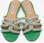 Aquazzura Pre-owned Leather flats Green Dames - Thumbnail 2