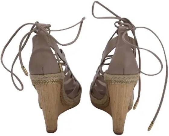 Aquazzura Pre-owned Leather heels Beige Dames