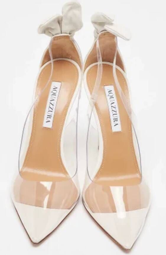 Aquazzura Pre-owned Leather heels Beige Dames