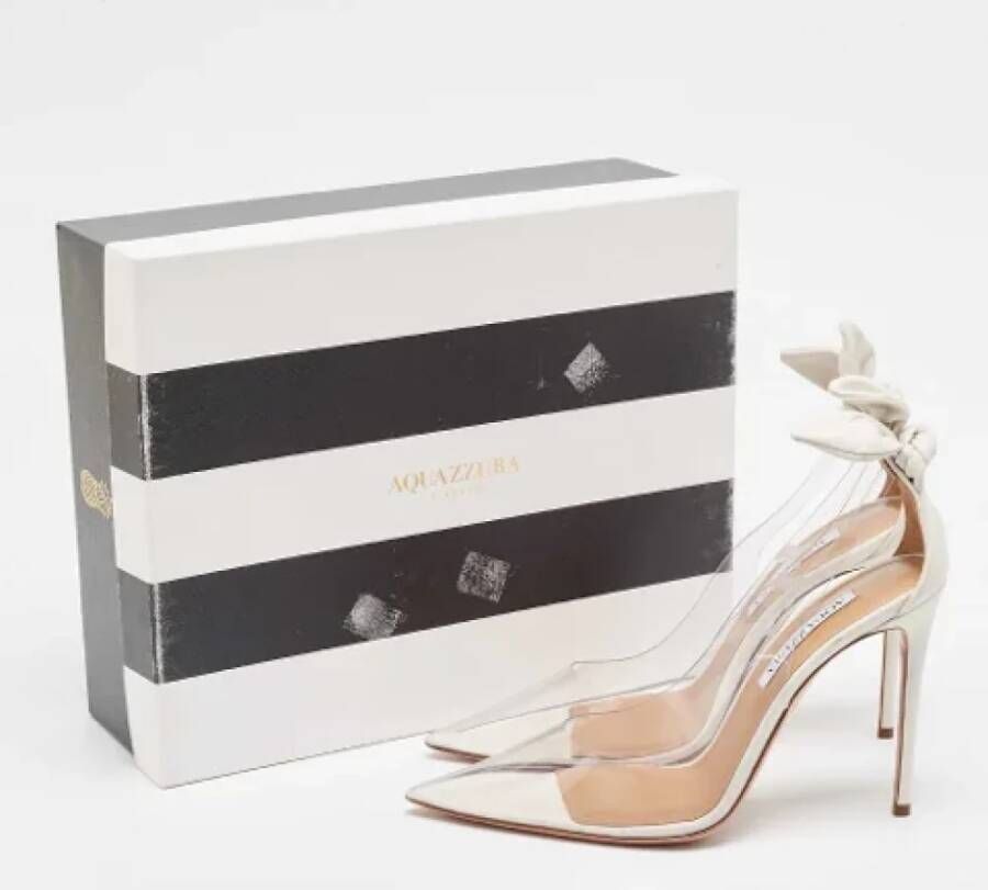 Aquazzura Pre-owned Leather heels Beige Dames