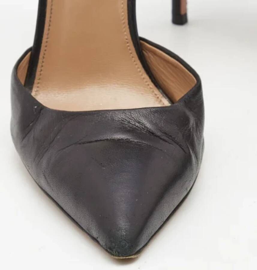 Aquazzura Pre-owned Leather heels Black Dames