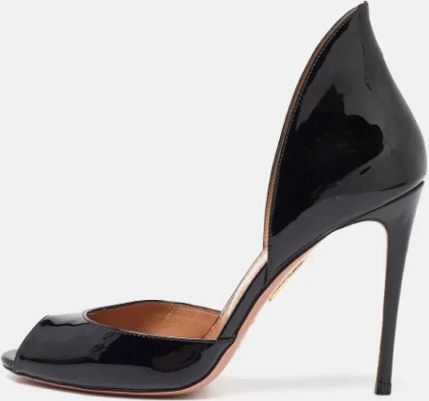 Aquazzura Pre-owned Leather heels Black Dames