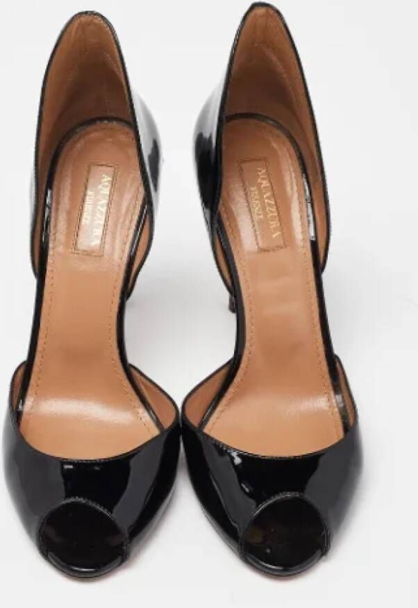 Aquazzura Pre-owned Leather heels Black Dames