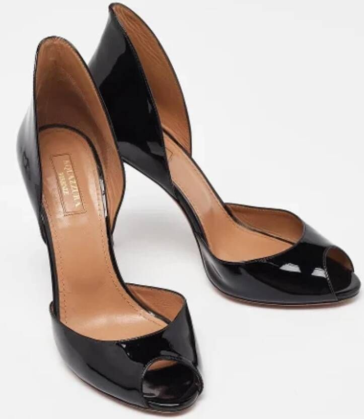 Aquazzura Pre-owned Leather heels Black Dames