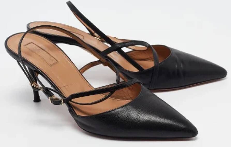 Aquazzura Pre-owned Leather heels Black Dames