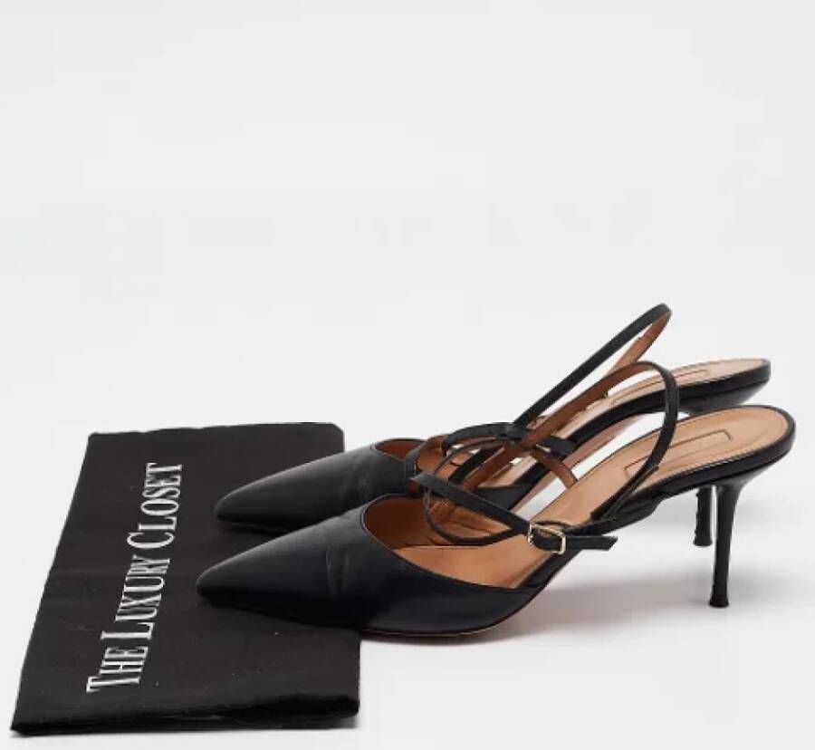 Aquazzura Pre-owned Leather heels Black Dames