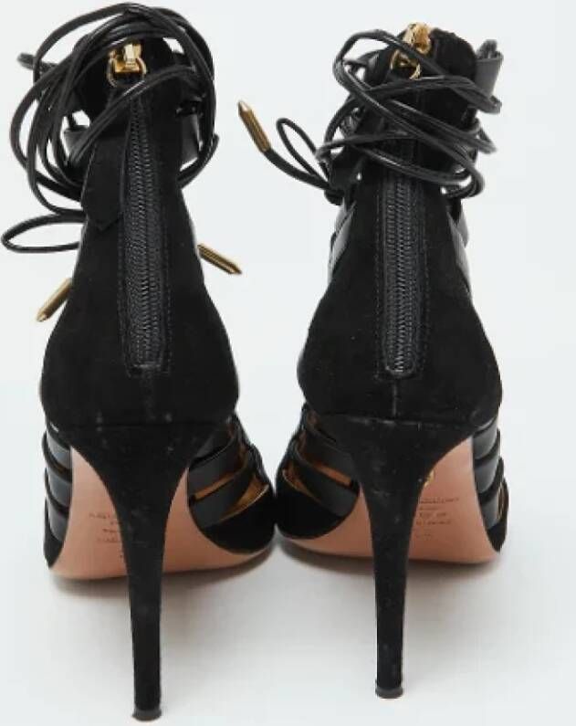 Aquazzura Pre-owned Leather heels Black Dames