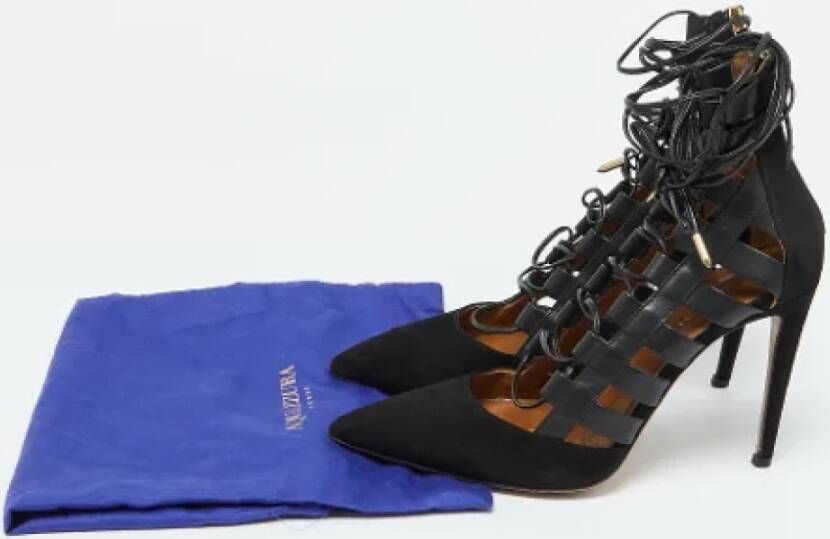 Aquazzura Pre-owned Leather heels Black Dames