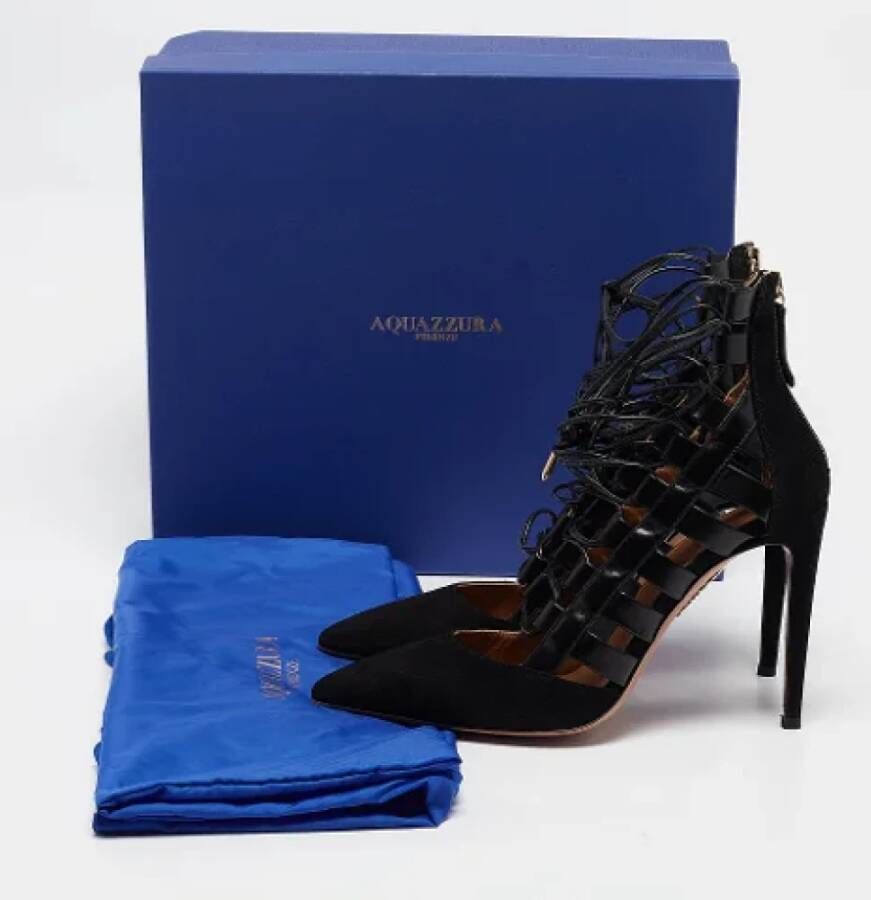 Aquazzura Pre-owned Leather heels Black Dames