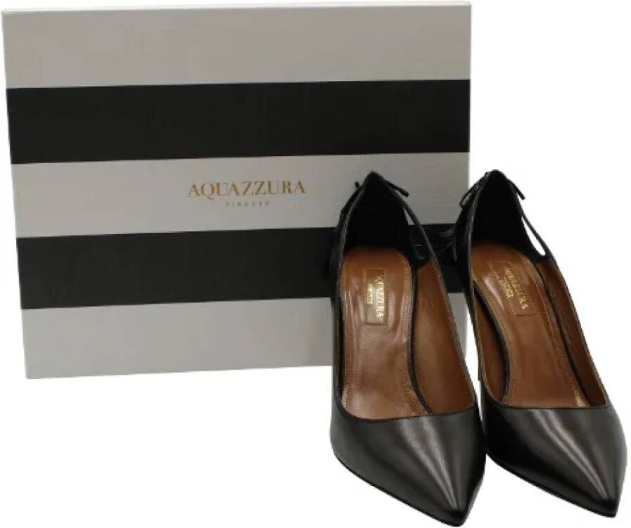 Aquazzura Pre-owned Leather heels Black Dames