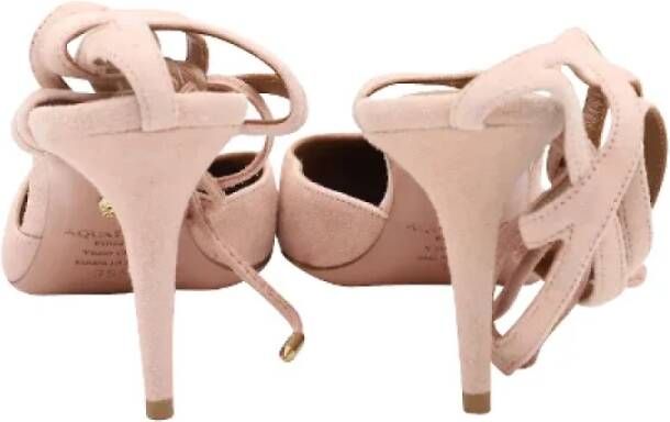 Aquazzura Pre-owned Leather heels Pink Dames