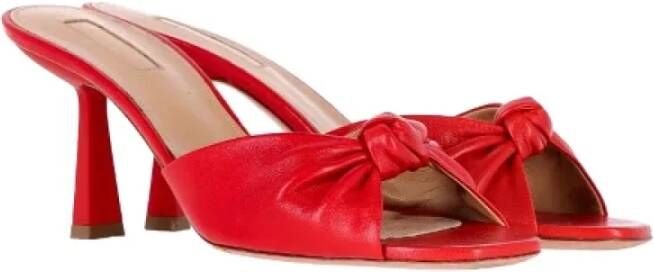 Aquazzura Pre-owned Leather mules Red Dames