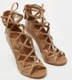 Aquazzura Pre-owned Leather sandals Beige Dames - Thumbnail 4