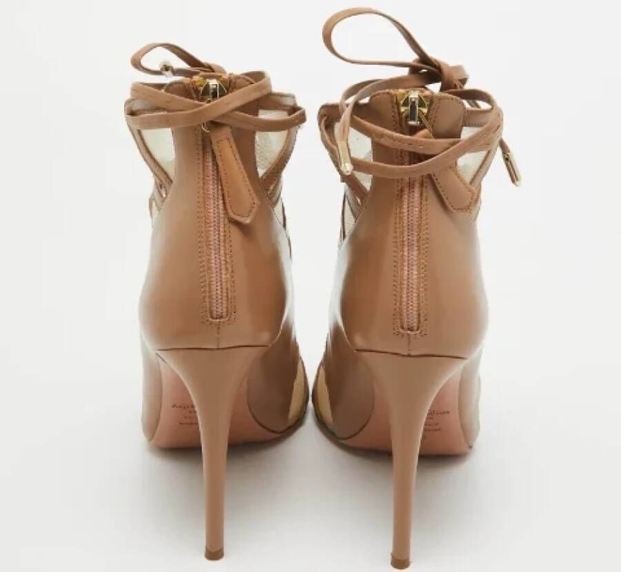 Aquazzura Pre-owned Leather sandals Beige Dames