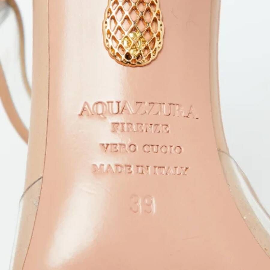 Aquazzura Pre-owned Leather sandals Beige Dames