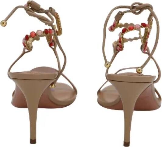 Aquazzura Pre-owned Leather sandals Beige Dames