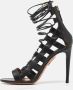 Aquazzura Pre-owned Leather sandals Black Dames - Thumbnail 2