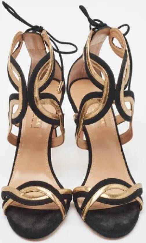 Aquazzura Pre-owned Leather sandals Black Dames