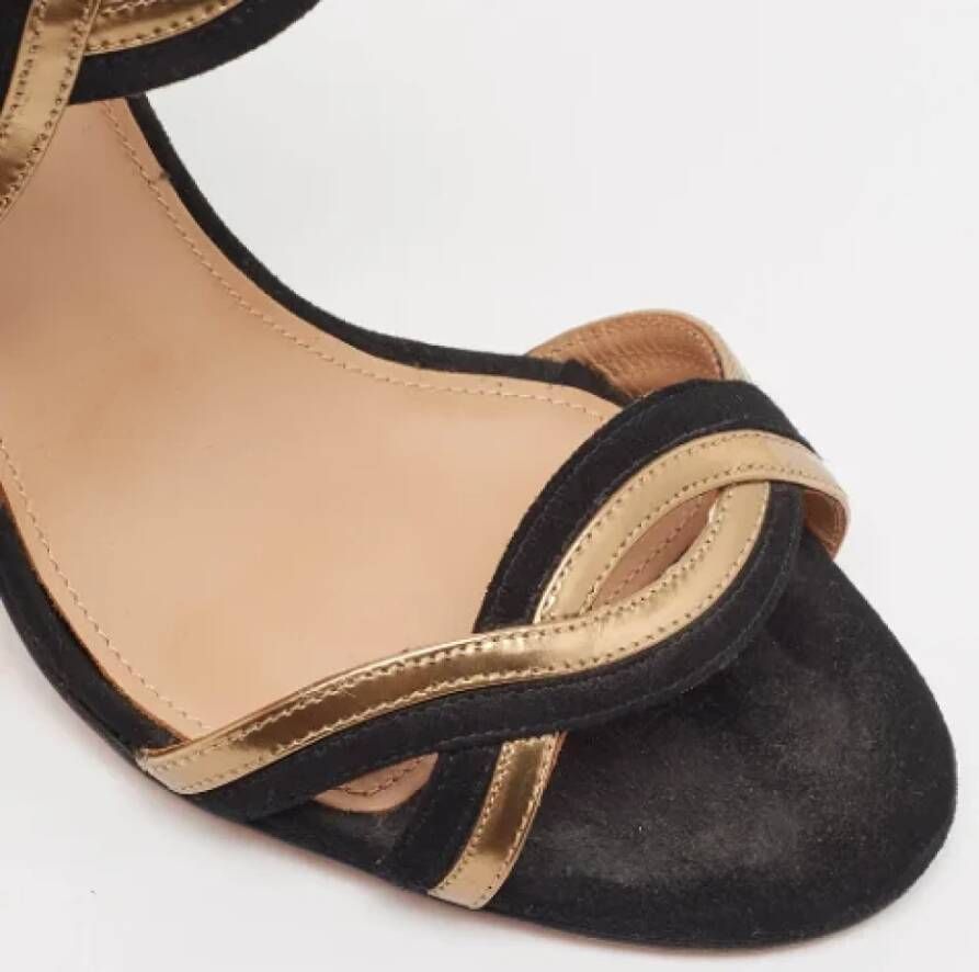 Aquazzura Pre-owned Leather sandals Black Dames