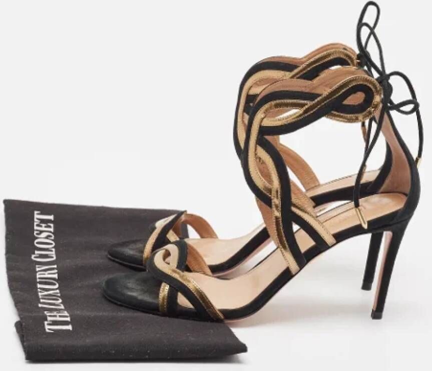 Aquazzura Pre-owned Leather sandals Black Dames