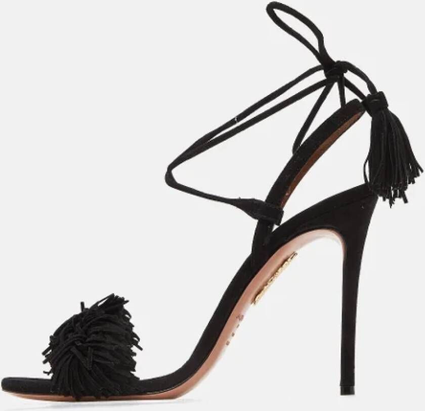 Aquazzura Pre-owned Leather sandals Black Dames