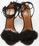 Aquazzura Pre-owned Leather sandals Black Dames - Thumbnail 3