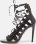 Aquazzura Pre-owned Leather sandals Black Dames - Thumbnail 2