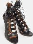 Aquazzura Pre-owned Leather sandals Black Dames - Thumbnail 4