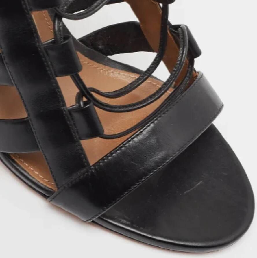 Aquazzura Pre-owned Leather sandals Black Dames