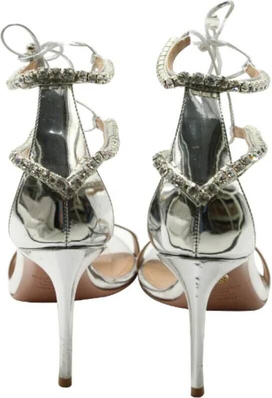 Aquazzura Pre-owned Leather sandals Gray Dames