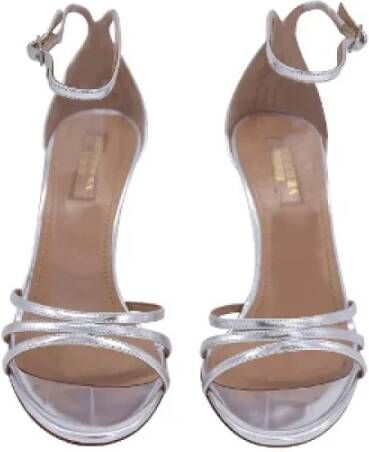 Aquazzura Pre-owned Leather sandals Gray Dames