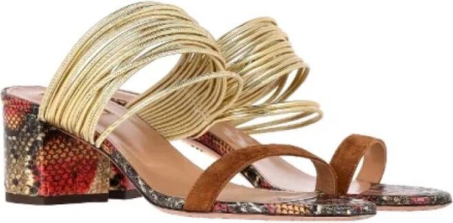 Aquazzura Pre-owned Leather sandals Multicolor Dames