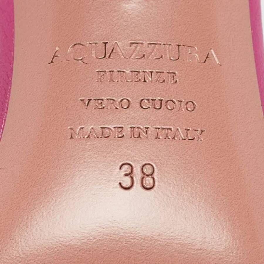 Aquazzura Pre-owned Leather sandals Pink Dames