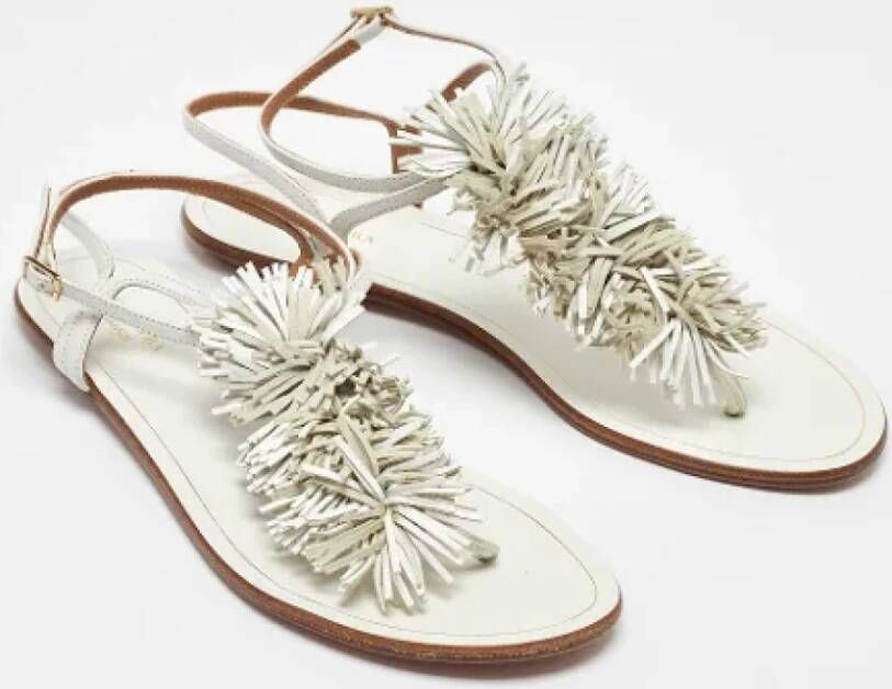 Aquazzura Pre-owned Leather sandals White Dames