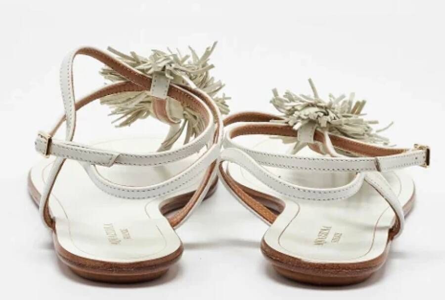 Aquazzura Pre-owned Leather sandals White Dames