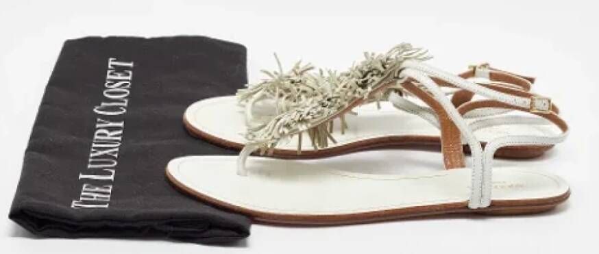 Aquazzura Pre-owned Leather sandals White Dames