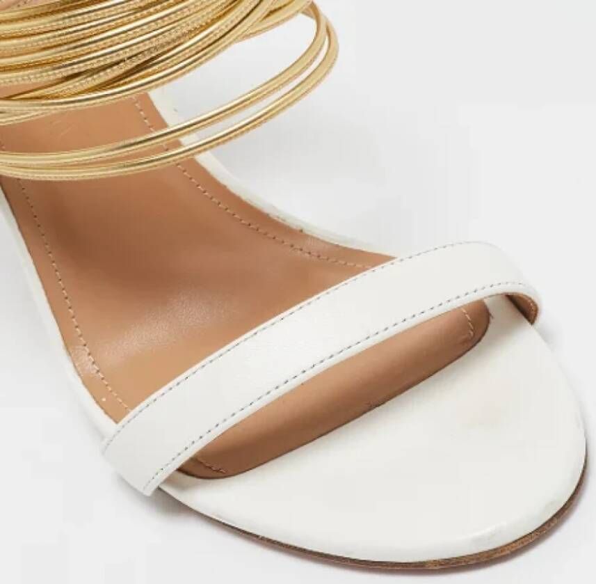 Aquazzura Pre-owned Leather sandals White Dames