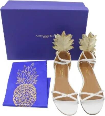 Aquazzura Pre-owned Leather sandals White Dames