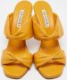 Aquazzura Pre-owned Leather sandals Yellow Dames - Thumbnail 3