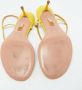 Aquazzura Pre-owned Leather sandals Yellow Dames - Thumbnail 4