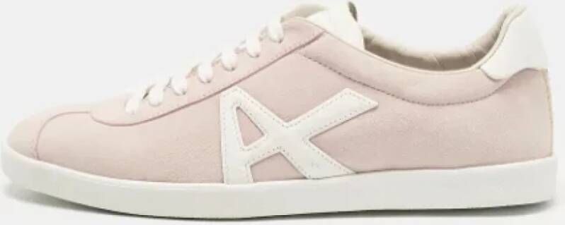 Aquazzura Pre-owned Leather sneakers Pink Dames