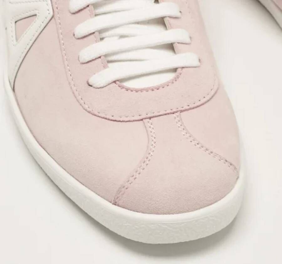 Aquazzura Pre-owned Leather sneakers Pink Dames