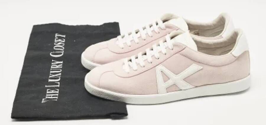 Aquazzura Pre-owned Leather sneakers Pink Dames