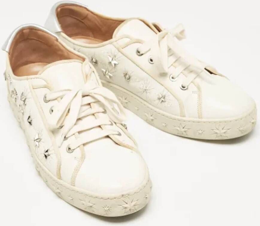 Aquazzura Pre-owned Leather sneakers White Dames