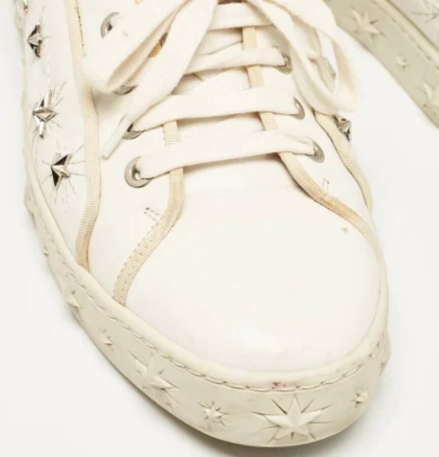 Aquazzura Pre-owned Leather sneakers White Dames