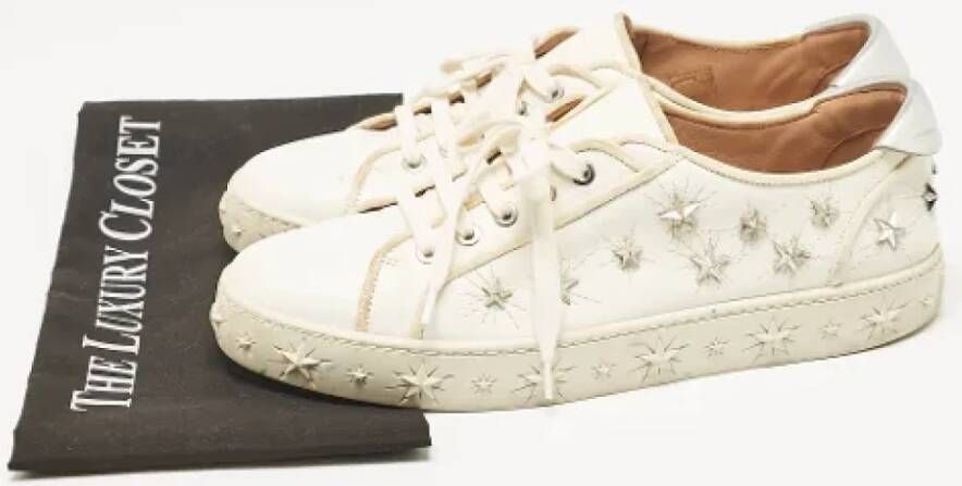 Aquazzura Pre-owned Leather sneakers White Dames